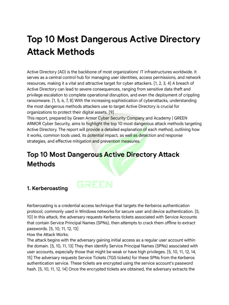 Active Directory Attack Methods Overview | PDF | Computer Security ...