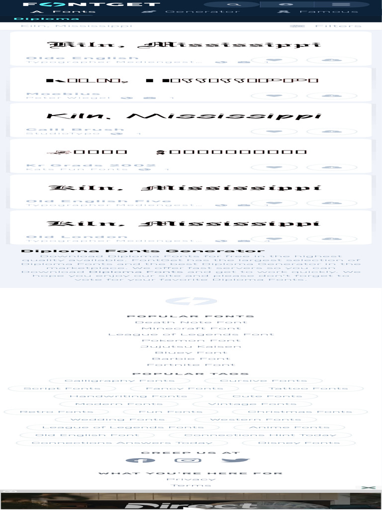 Diploma Fonts Generator Exclusive FREE Fonts FontGet | PDF