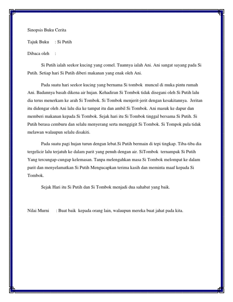 Sinopsis Buku Cerita1
