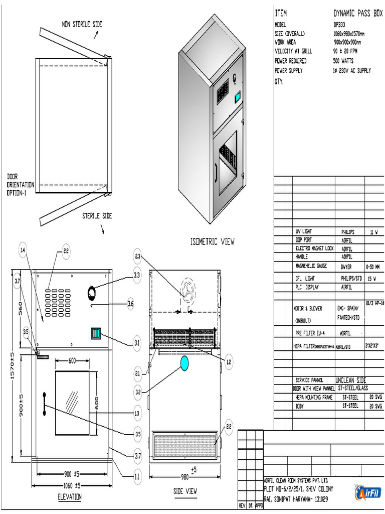 Dynamic Pass Box Specifications | PDF