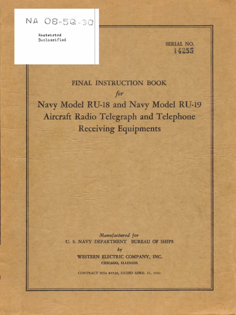 RU 18&RU 19 - Manual | PDF
