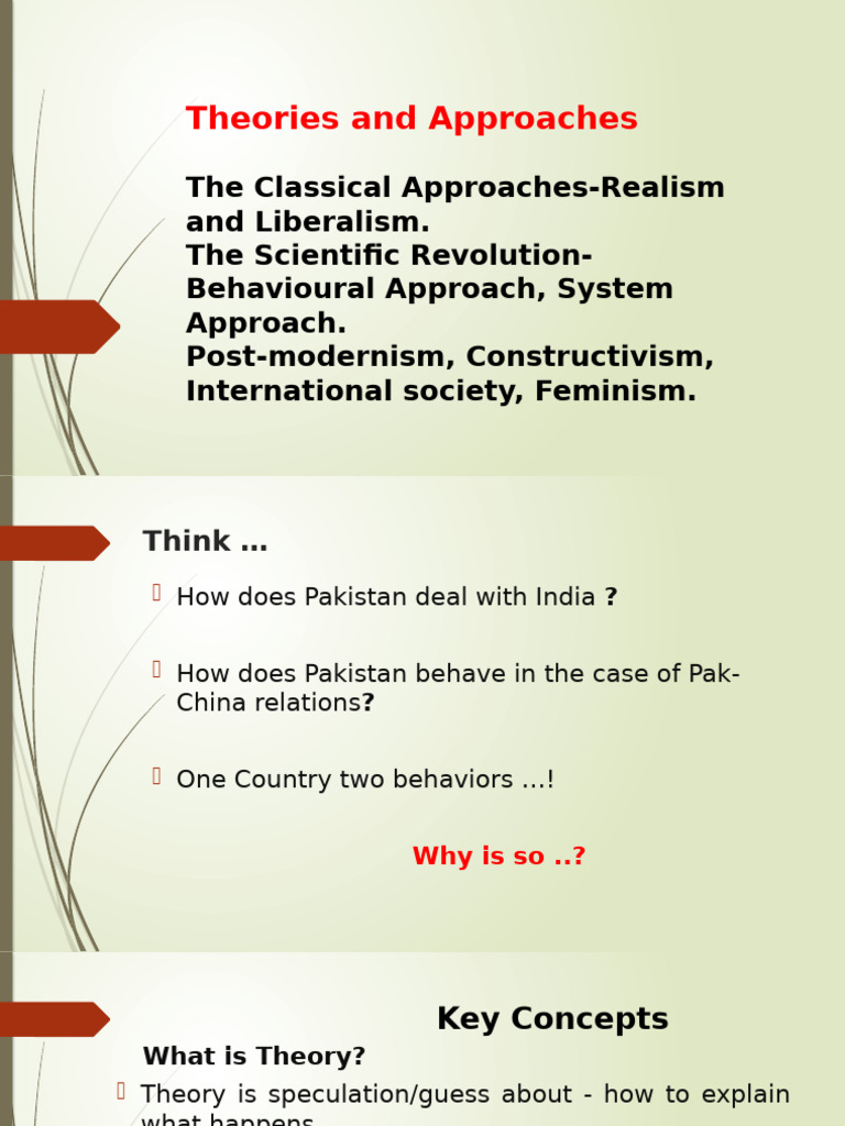 Key Theories in International Relations | PDF | Feminism | Gender Studies