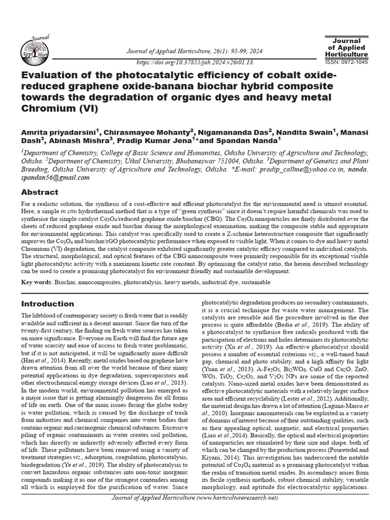 Evaluation of The Photocatalytic Eficiency of Cobalt Oxide | PDF ...