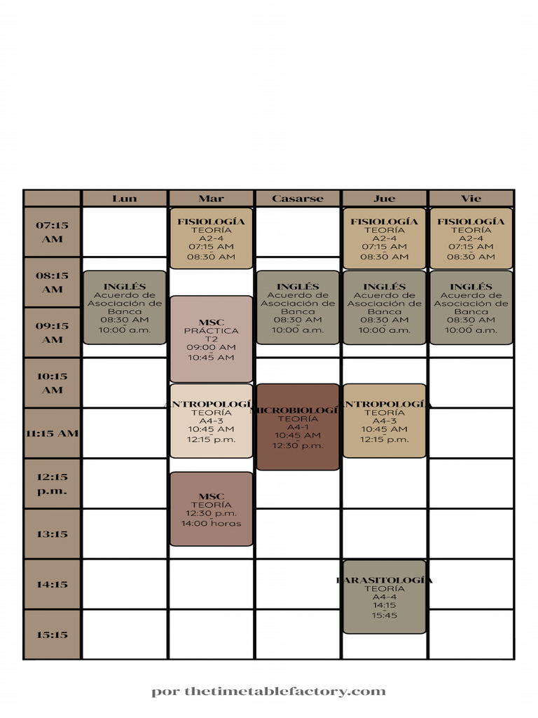 Timetable | PDF