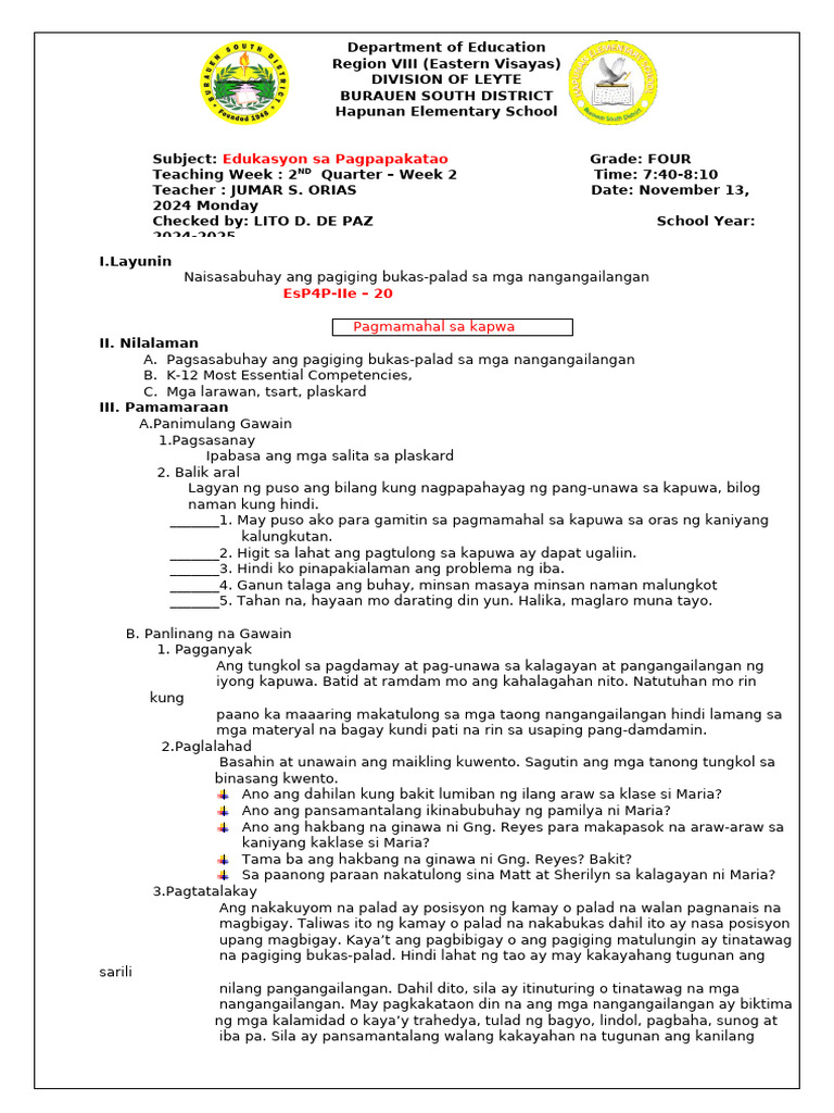 Esp Core Values | PDF