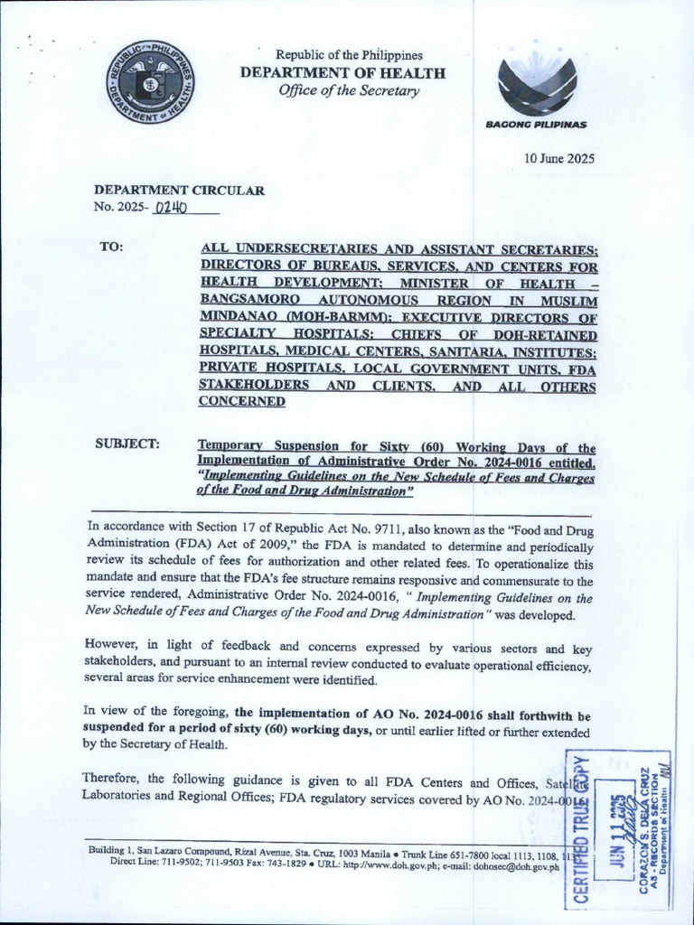 DEPARTMENT-CIRCULAR-NO.2025-0240 60-Days Suspension New Schedule of ...