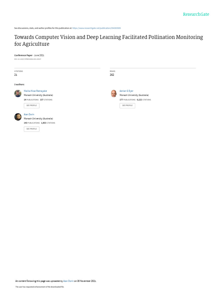 Deep Learning for Pollination Monitoring | PDF | Image Segmentation ...