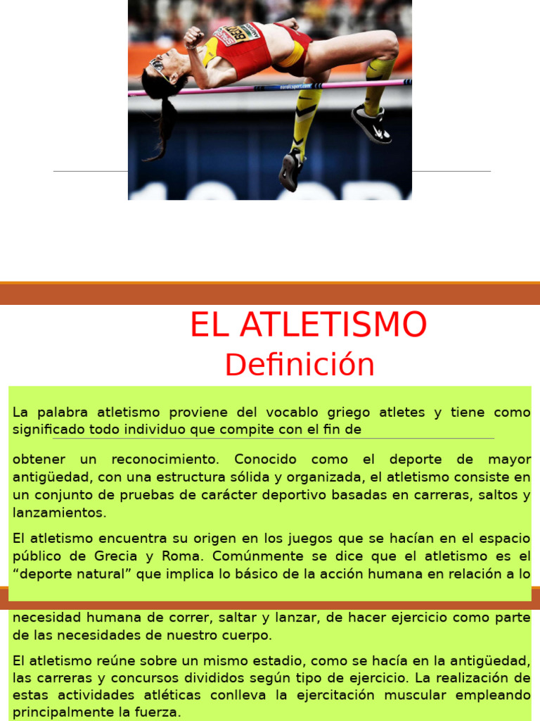 Guía Completa del Atletismo y Sus Pruebas | PDF | Deporte del atletismo ...