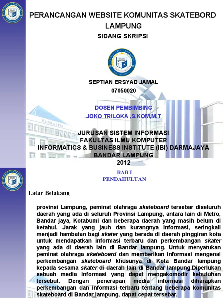 Contoh Ppt Sidang Skripsi Yang Menarik Pejuang Skripsi