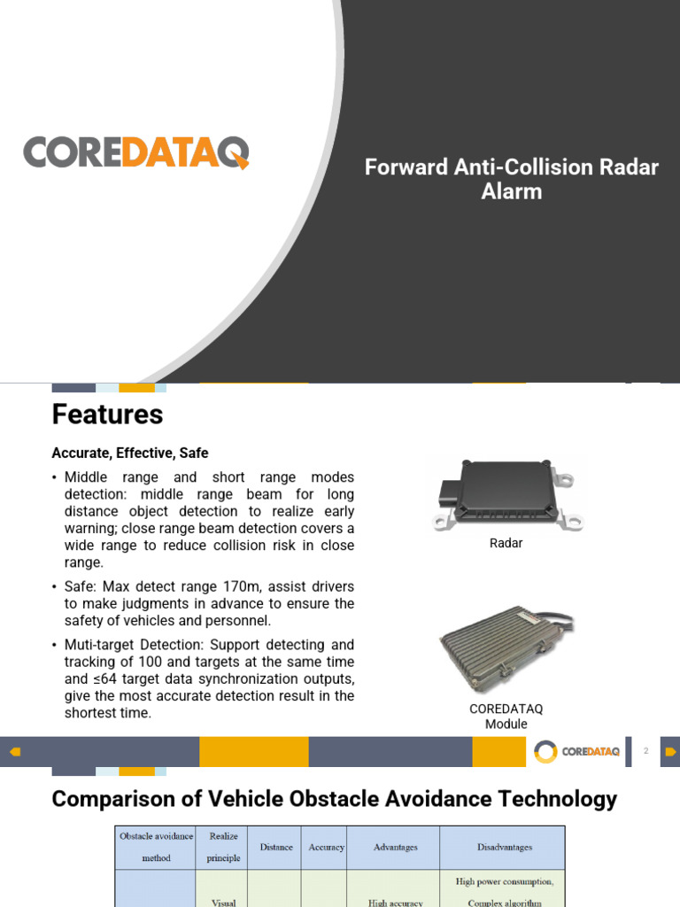 Forward Anti-Collision Radar System | PDF | Radar | Vehicle Technology