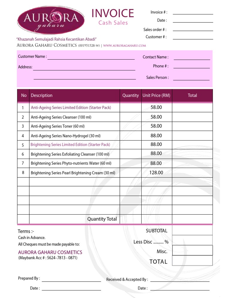 Aurora Invoice | PDF | Business