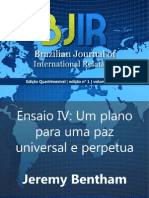 BENTHAM, J. Um Plano para Uma Paz Universal e Perpétua