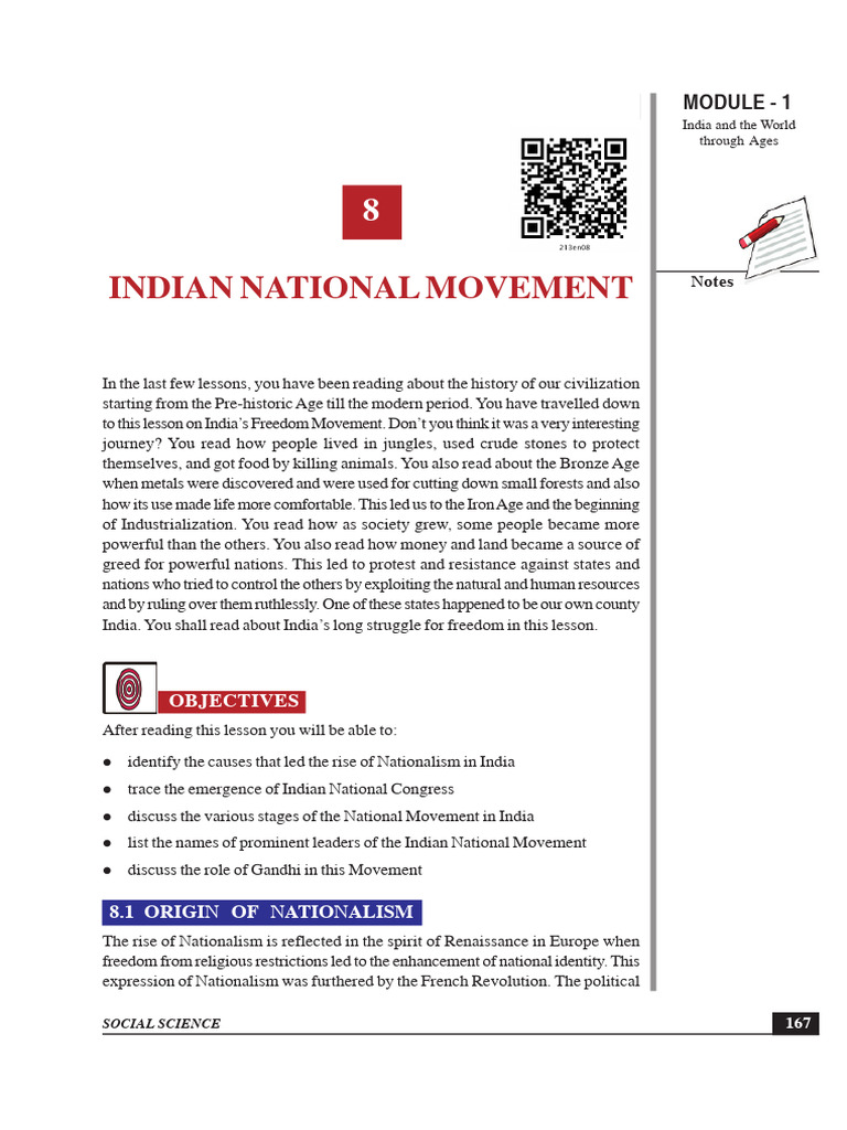Indian National Movement Overview | PDF | British Raj | Mahatma Gandhi