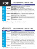 Provas 1º Bimestre - 1º ao 5º ano