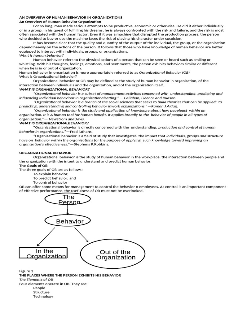 Understanding Organizational Behavior | PDF | Organizational Behavior ...