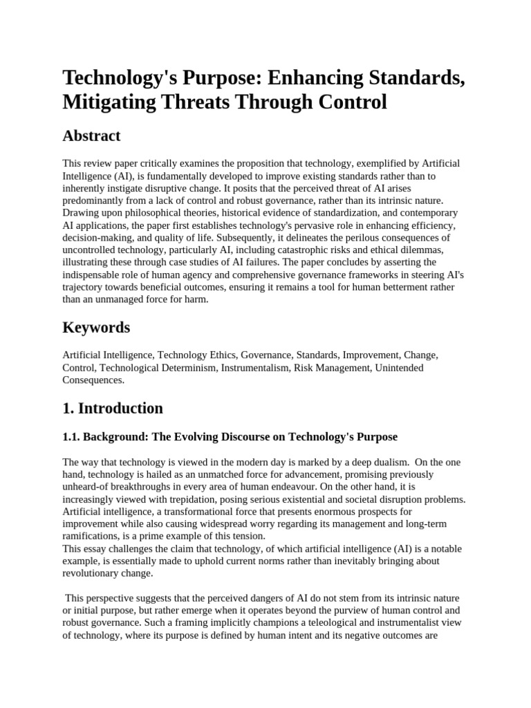 AI's Role in Enhancing Standards and Control | PDF | Artificial ...
