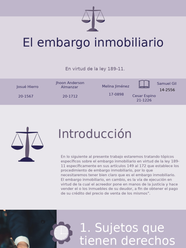 El Embargo Inmobiliario en Virtud de La Ley 189-11 | PDF | Pagos | Justicia