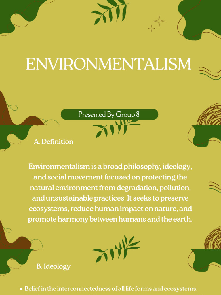 Understanding Environmentalism: Key Concepts | PDF | Sustainability ...