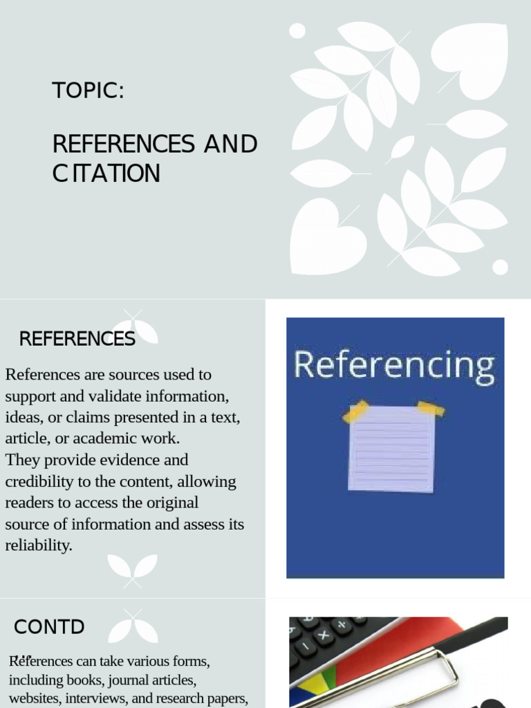 References and Citation | PDF | Citation | Academic Journal