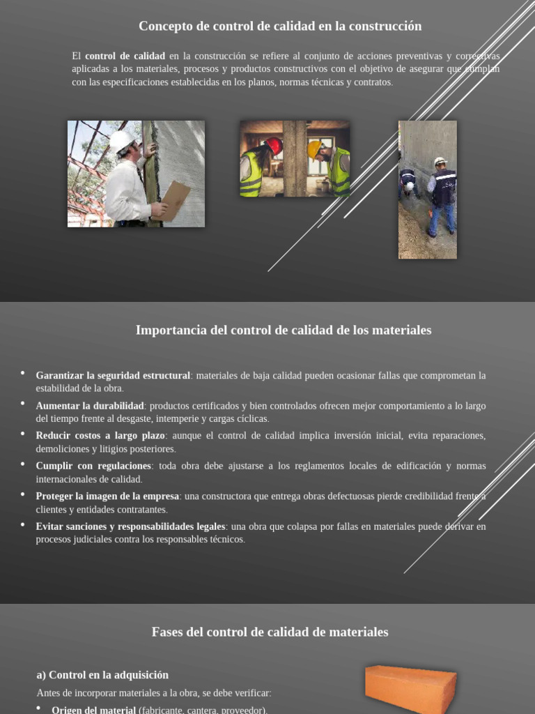 Control de Calidad en Construcción: Claves y Normas | PDF | Calidad ...