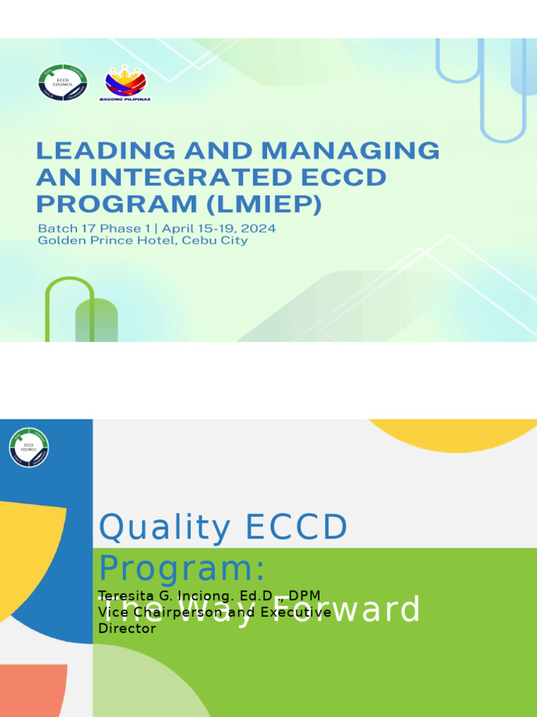 ECCD Program Overview and Goals | PDF | Early Childhood Education ...