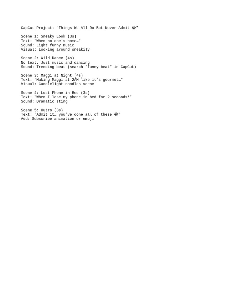 Script and Instructions | PDF
