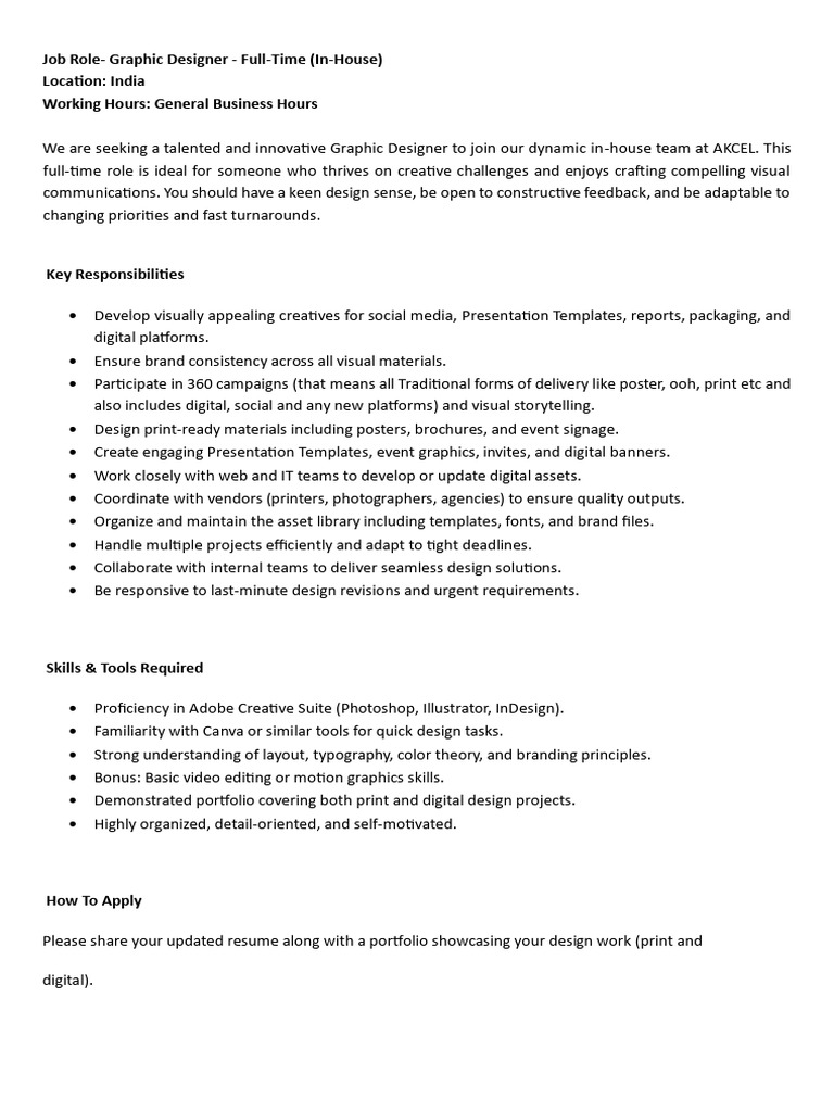 Graphic Designer JD | PDF