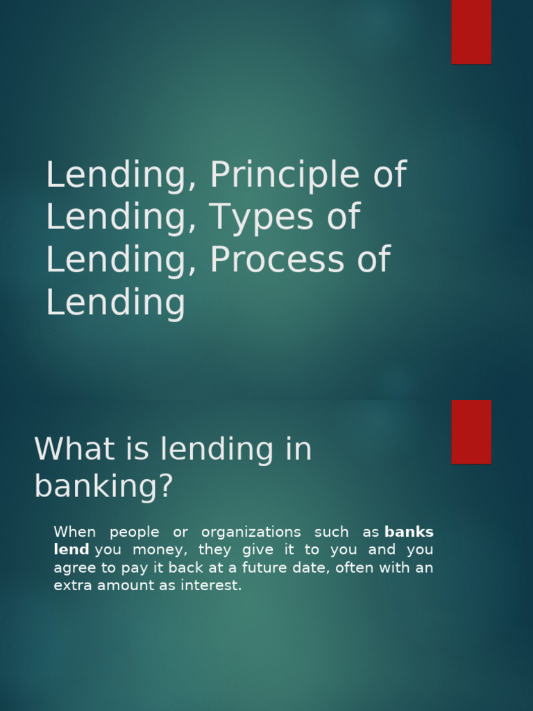 Lending | PDF
