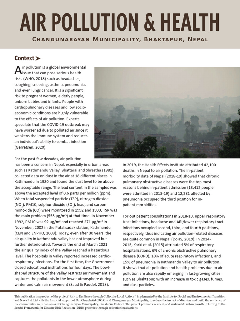Air Pollution and Health in Bhaktapur | PDF | Air Pollution | Particulates