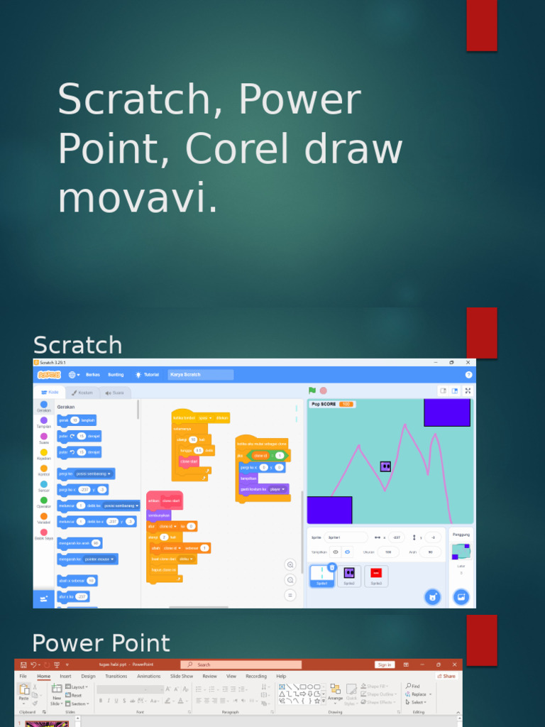 Scratch, Power Point, Corel Draw Movavi | PDF