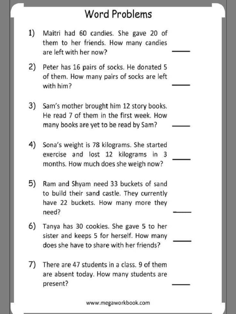 Word Problems | PDF