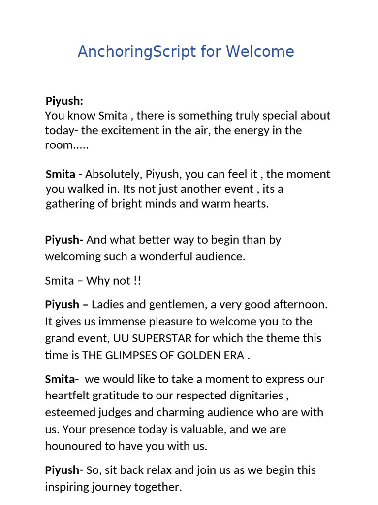 Anchoring Script For Modelling-1 | PDF