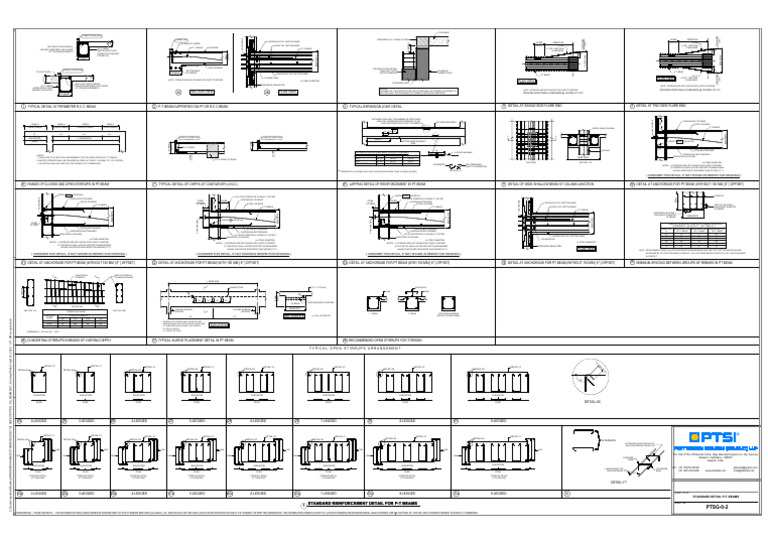 Standard Details for P-T Beams | PDF | Beam (Structure) | Structural ...