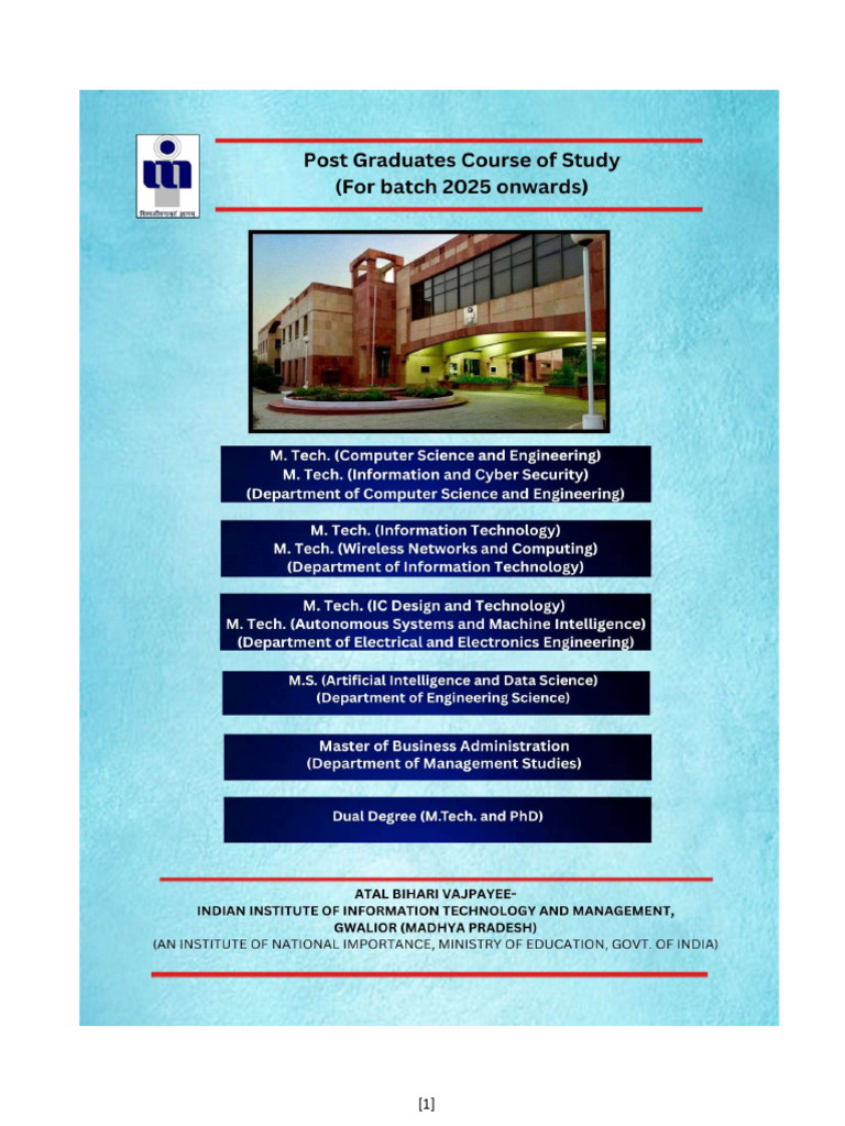 All PG Course of Study 2025 Batch 2025 Onwards | PDF | Machine Learning ...