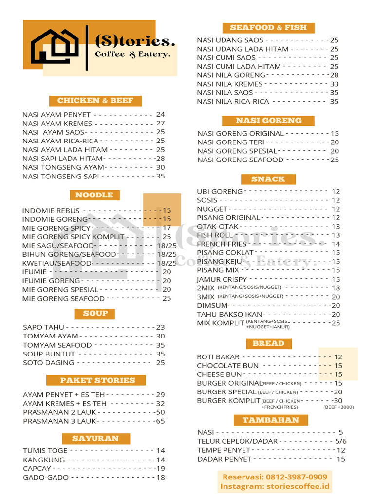 Efik Coffee & Eatery Menu Overview | PDF | Foods | Cuisine