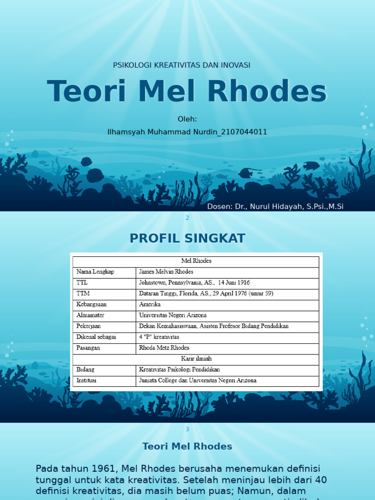 Teori Kreativitas Mel Rhodes 4P | PDF