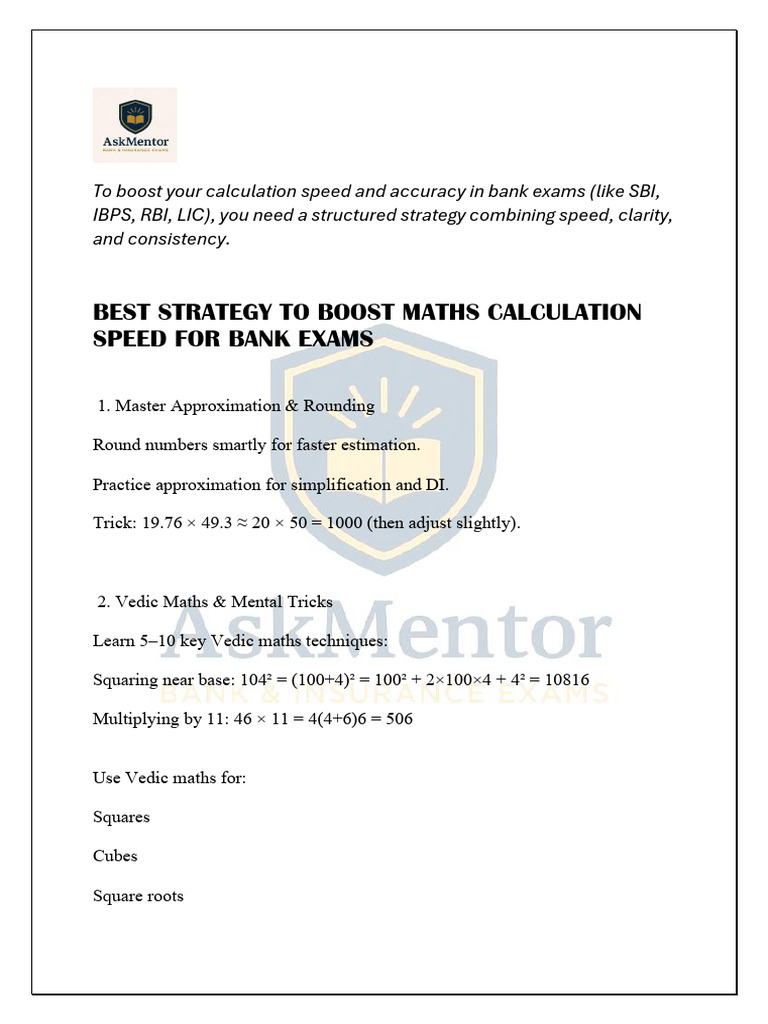 Calculation Tips | PDF