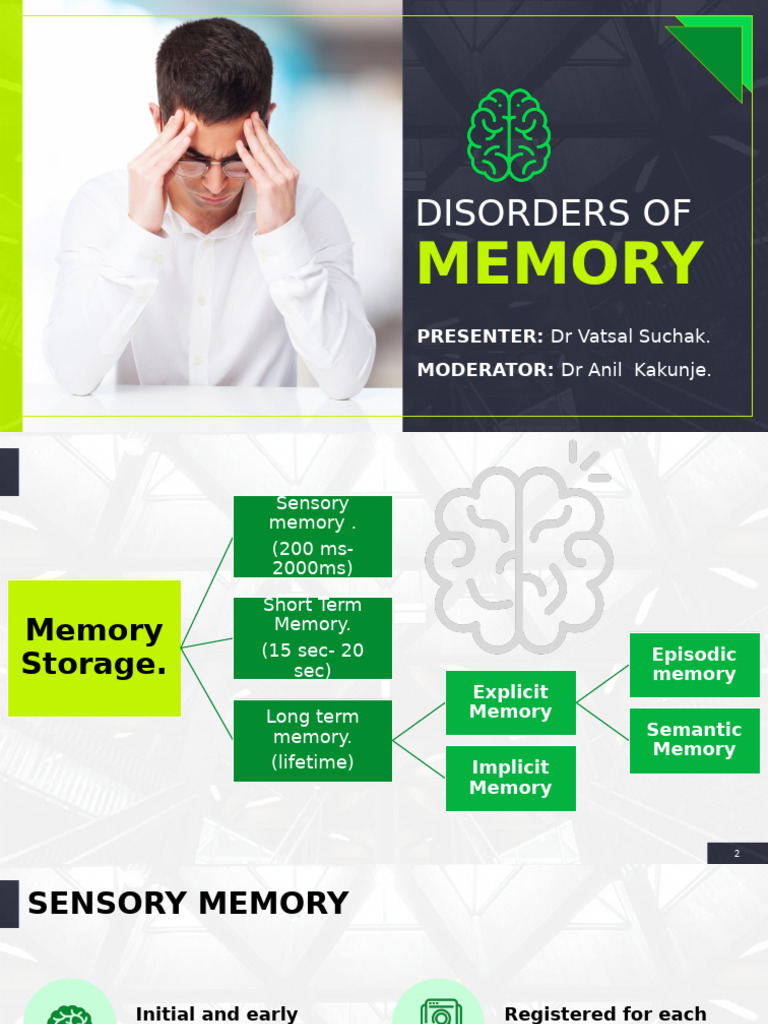 Memory Disorders Overview and Types | PDF | Memory | Amnesia