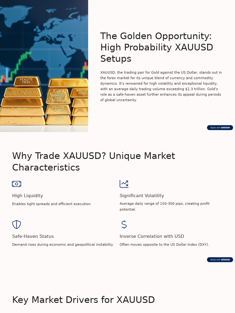 High Probability XAUUSD Trading Setups | PDF | Gold As An Investment ...