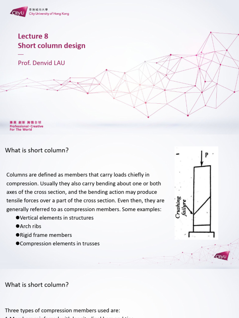 Lecture 8 Short Column Deisgn | PDF | Deformation (Engineering ...