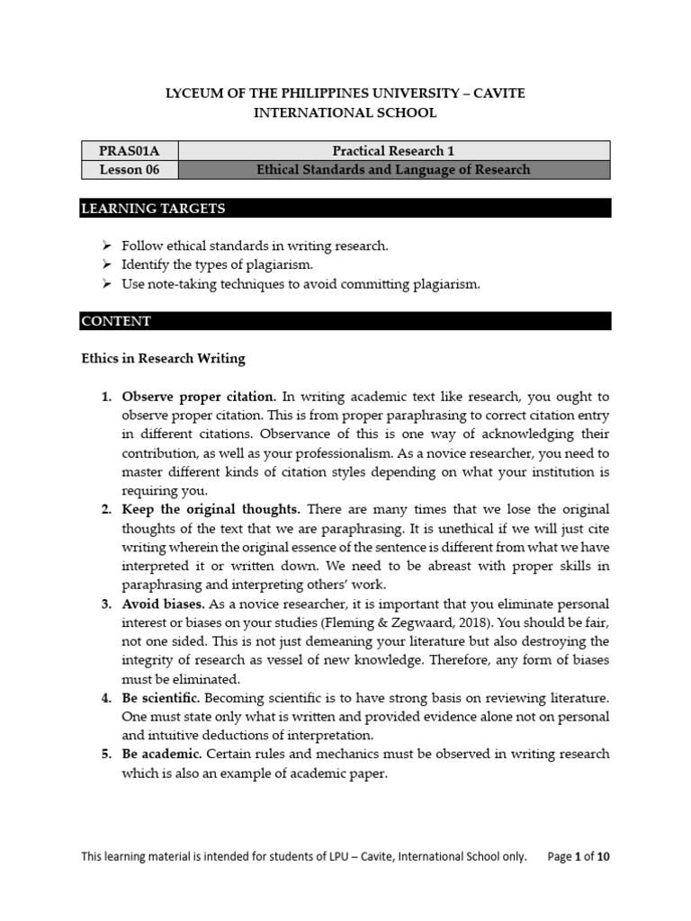 Ethical Research Standards and Plagiarism | PDF | Surrogacy