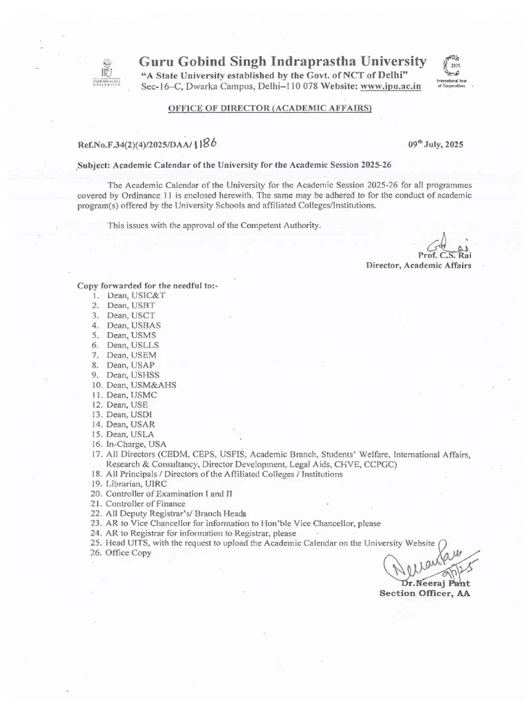 Academic Calendar (20252026) PDF