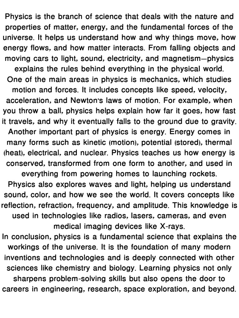 Understanding the Basics of Physics | PDF