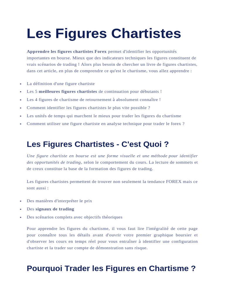 Les Figures Chartistes en Trading | PDF | Opérateur de marché | Analyse  technique