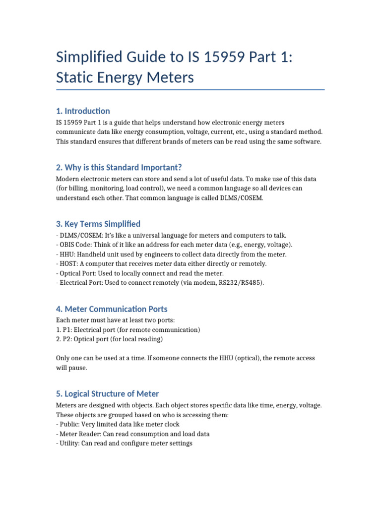 Guide to IS 15959 Part 1 Standards | PDF