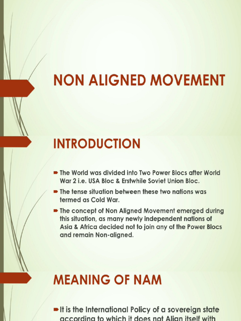 Non Alignment Movement | PDF