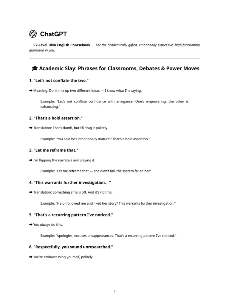 C2 Diva English Phrasebook | PDF