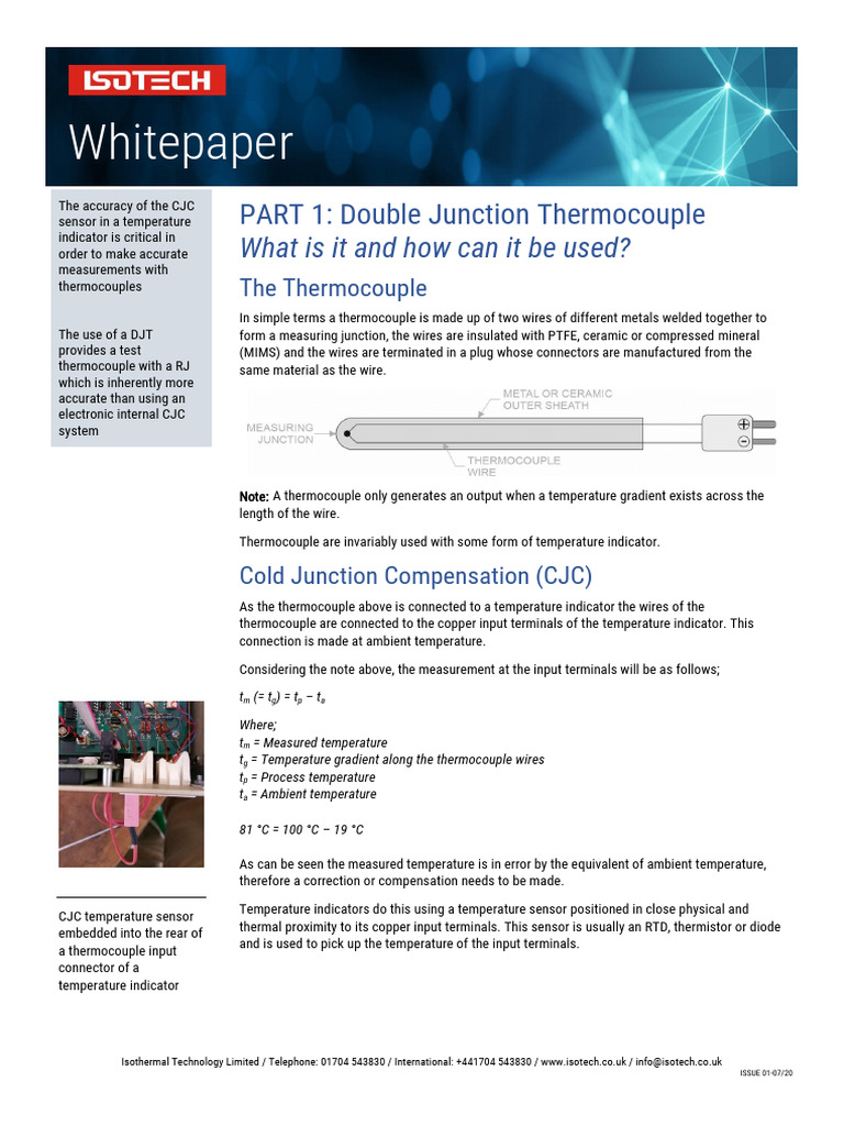 Double Junction Thermocouple Part 1 1 | PDF | Thermocouple | Calibration