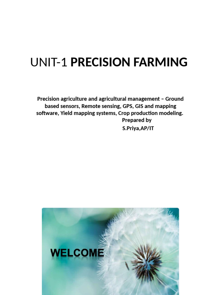 Precision Farming Techniques and Tools | PDF