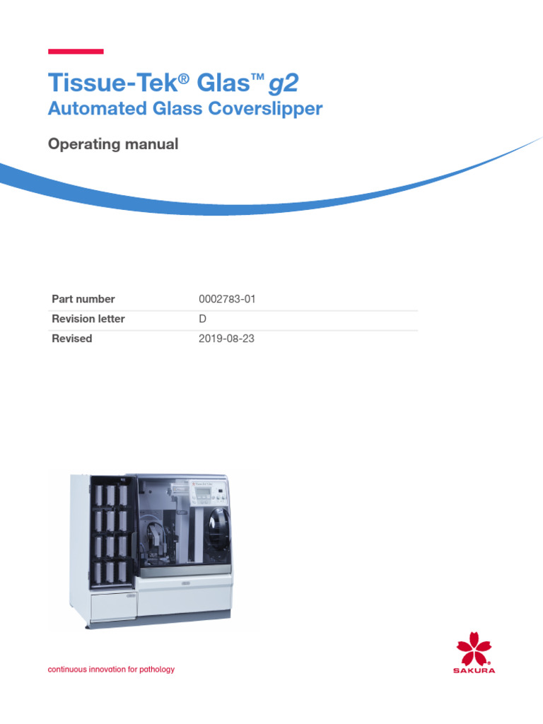 Tissue-Tek Glas g2 Coverslipper Manual | PDF | Histopathology